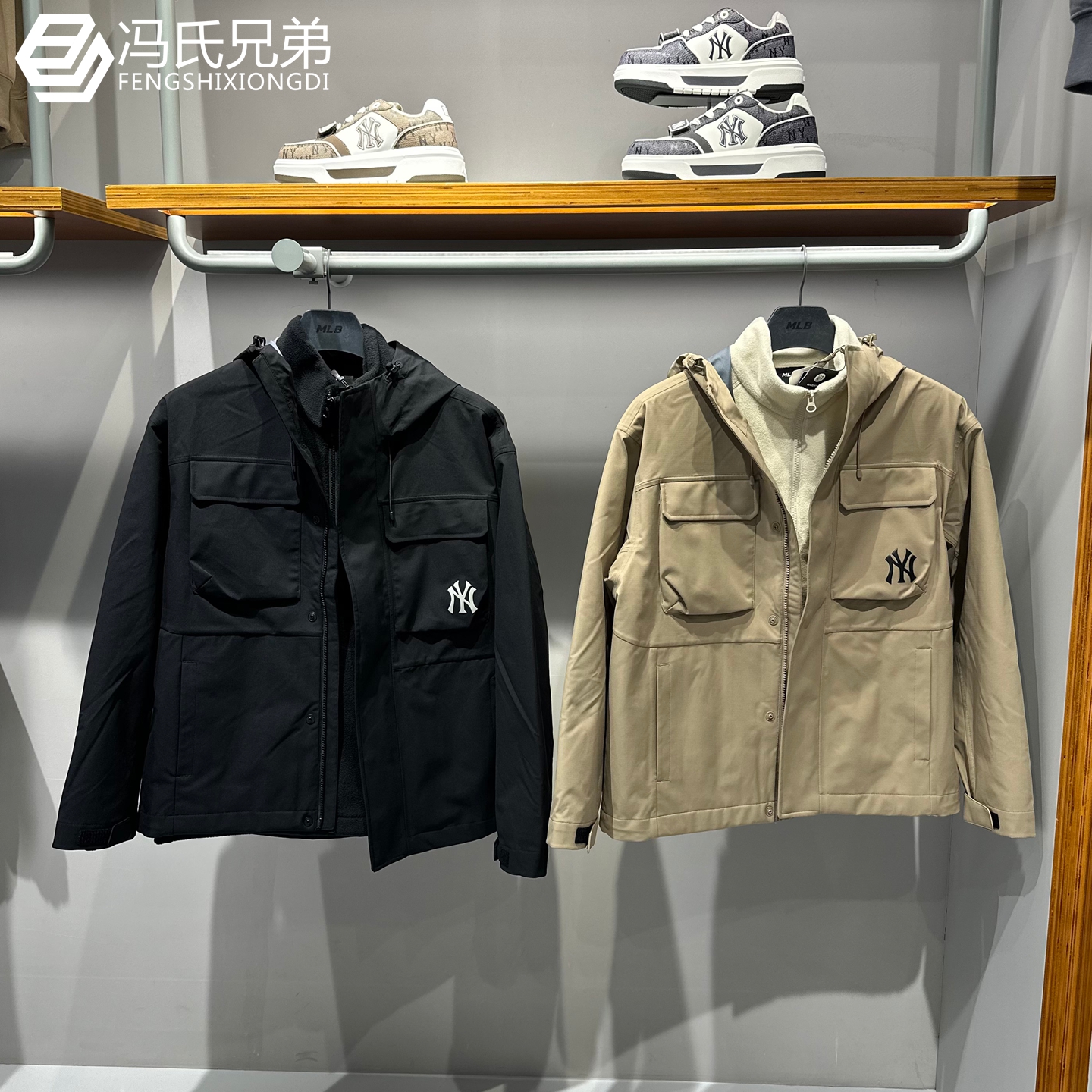 MLB情侣防泼水保暖夹克工装外套