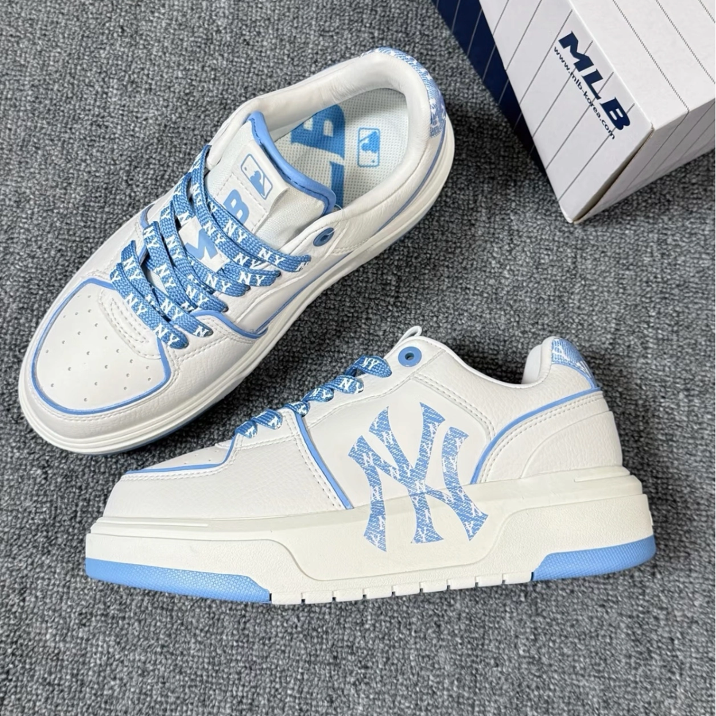 MLB厚底舒适情侣休闲复古运动鞋