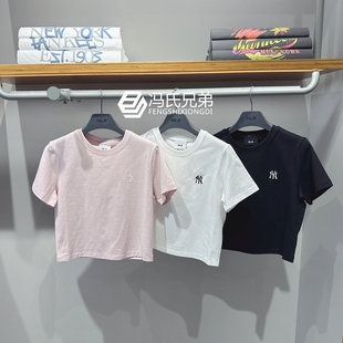 25年夏季 女士休闲时尚 MLB 新品 T恤3FTSB6253 短款 透气简约运动短袖