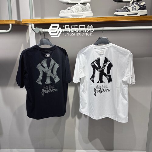 MLB短袖情侣NY老花大标洋基队T恤