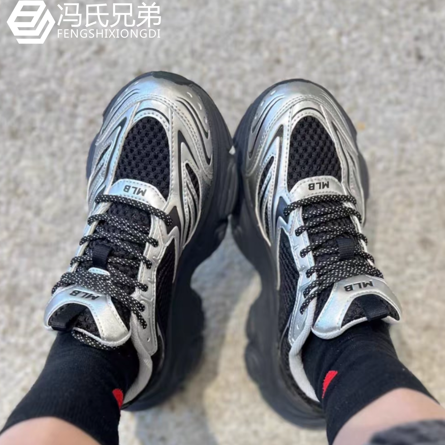 MLB时尚厚底增高情侣舒适老爹鞋