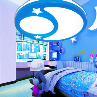 普瑞全光谱led灯芯吸顶灯儿童房灯男孩女孩卧室圆形现代简约灯具