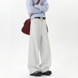 现货2025秋季复古撞色绑带男女运动休闲裤K2501-特P50，女装休闲裤，星座418-2