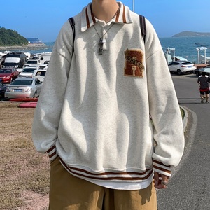 2023秋季新款港风翻领套头卫衣 DX304-P55,男装卫衣,星座418-2