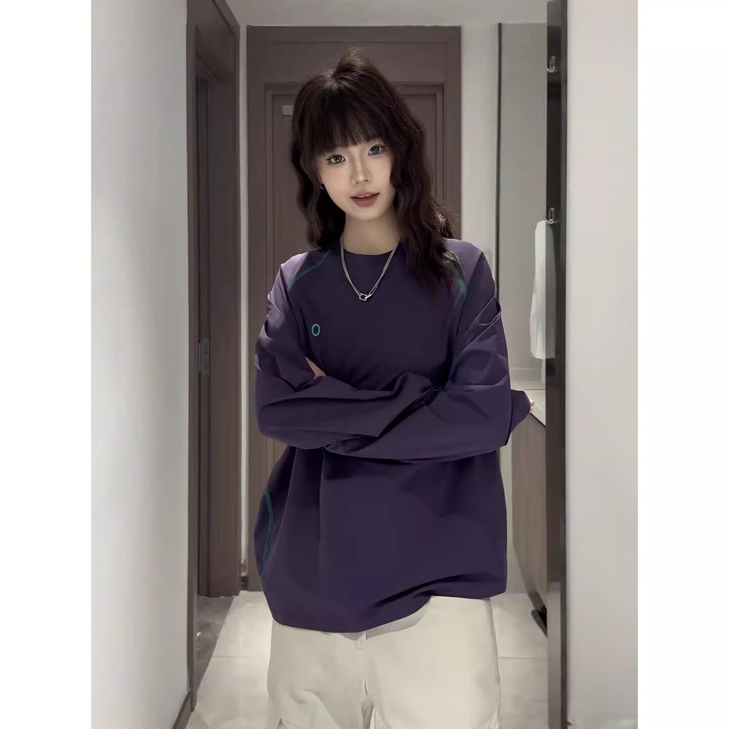 网图现货2026春季新款弹力速干哈苏线迪桑棉长袖HT2528-特P28,男装卫衣,星座418-2