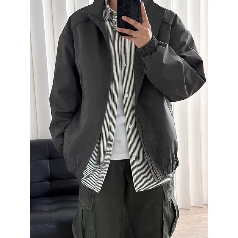 网图2026春季复古立领工装飞行夹克JK267822-特P50，男装夹克，星座418-2