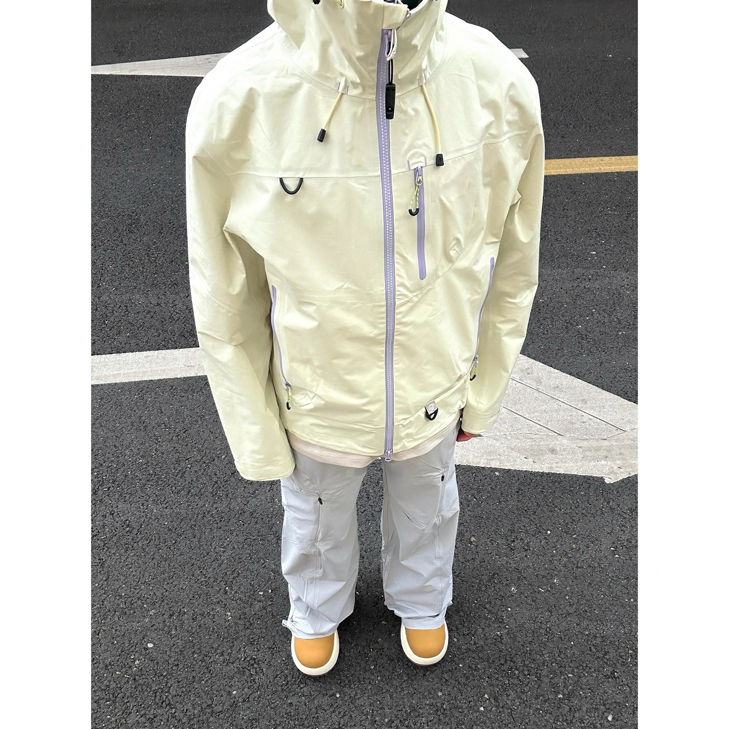 现货网图雪芹黄高品质户外三合一防水冲锋衣外套M25602-特P100，男装夹克，星座418-2