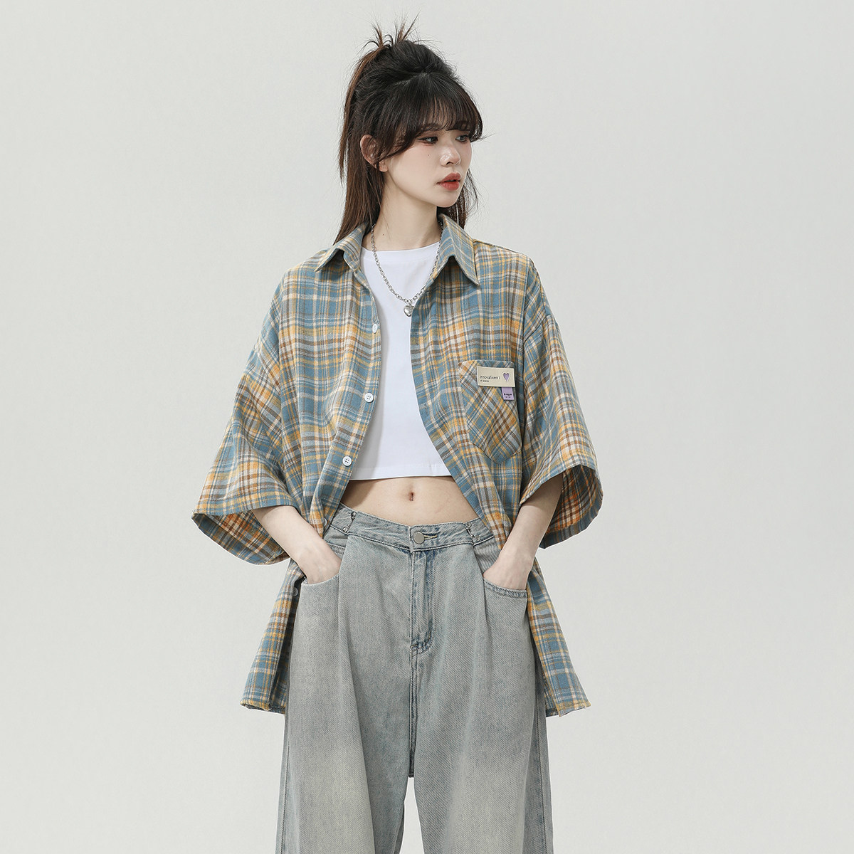 2024 夏季新款 休闲格子衬衫 CS2459-P45图片