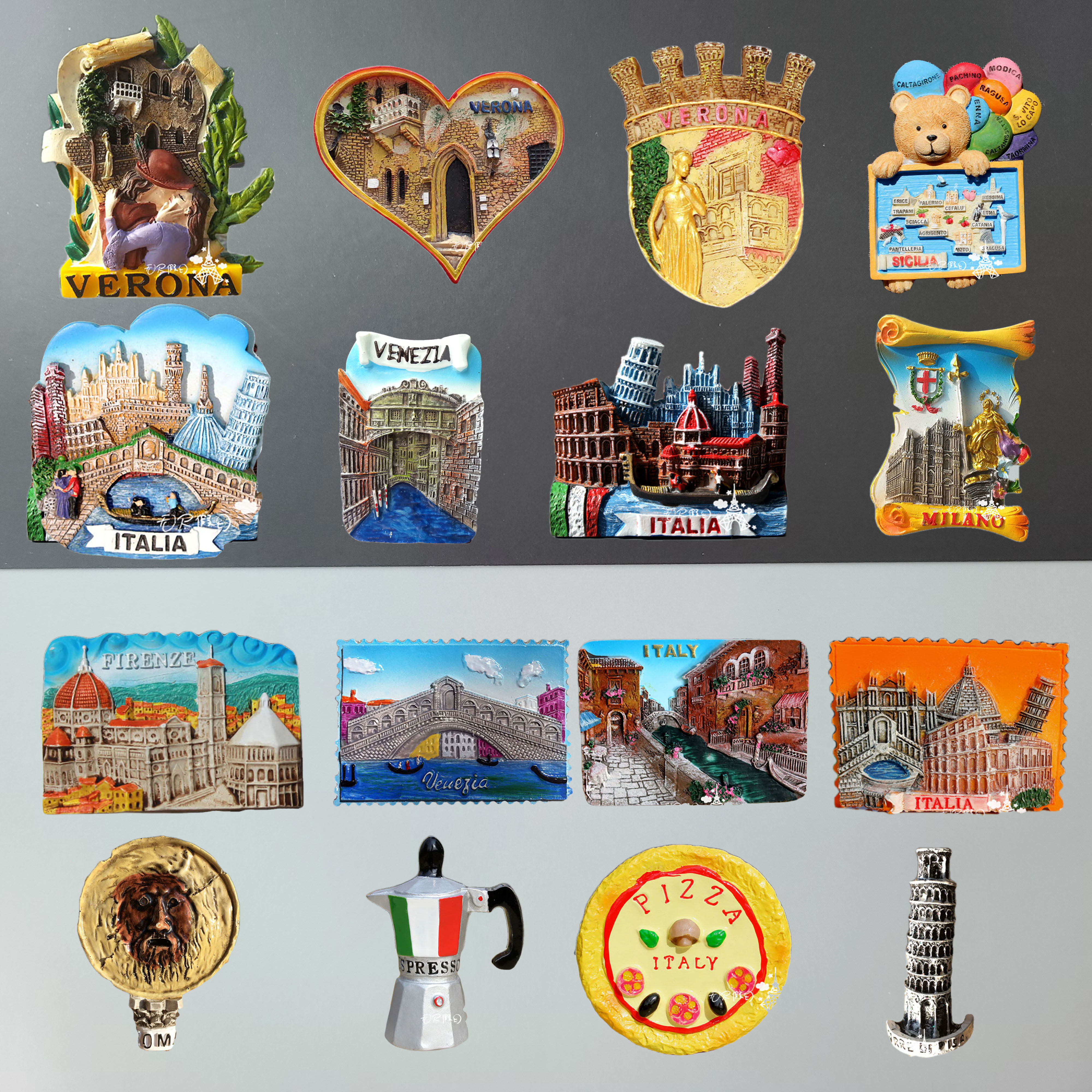 欧洲意大利维罗纳米兰威尼斯比萨旅行纪念冰箱磁性贴家居伴手礼品