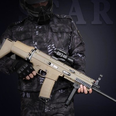 SCAR电动连发玩具枪男孩