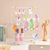 幼儿园网格展示架桌面网片铁丝网置物架美工作品收纳架子铁网格板