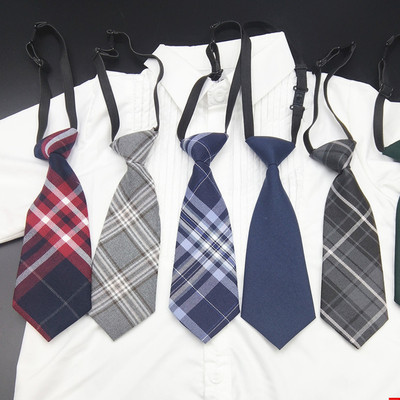 现货日系JK纯色免打结款短款领带女生配饰小物儿童领部配件配校服