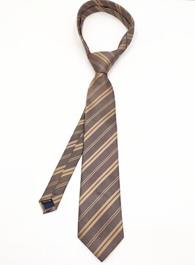 几物jiwuus春秋款咖色卡其色手打免打领带男日系复古风