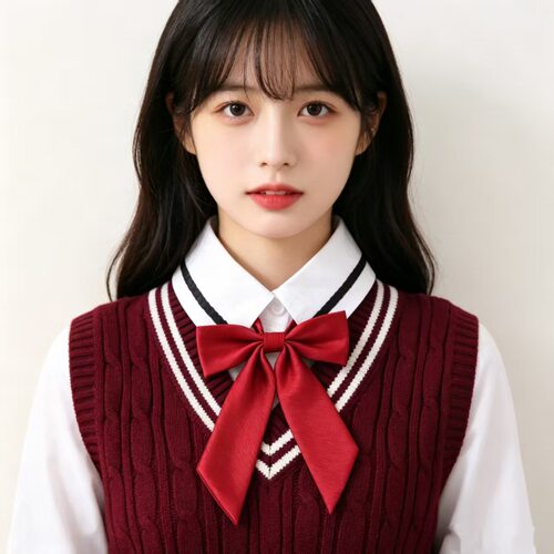 良呔2026女jk领结小长柄斜纹纯色领花飘带学院风制服衬衫配饰126