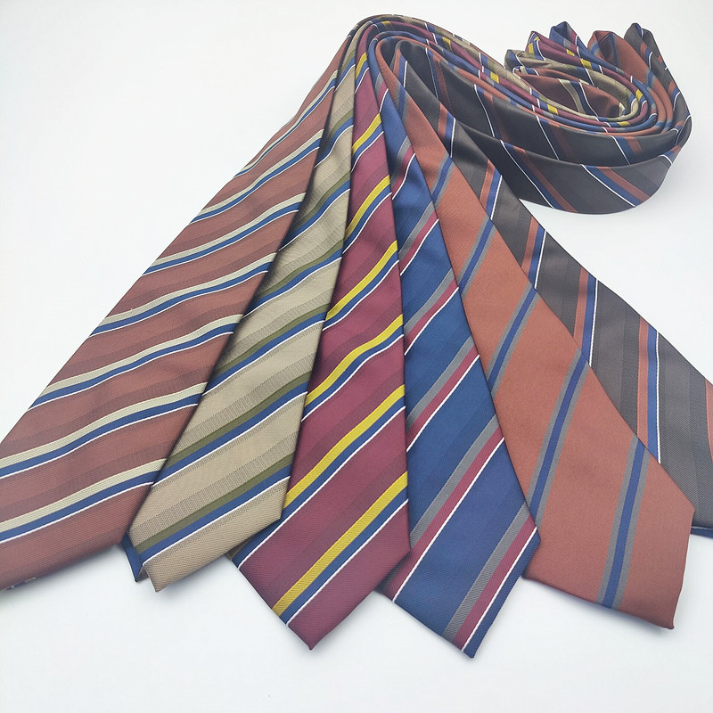 条纹JK领带日系男女复古学院风校供深蓝暗红衬衫百褶裙搭配手打款