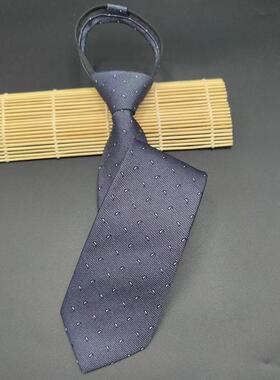 领带男拉链式黑色高级正装商务新郎结婚韩版懒人职业西装宽潮