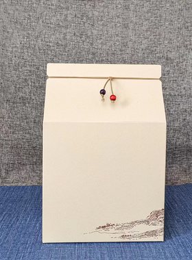 白色散茶礼盒古树普洱茶包装盒白茶手提礼品盒古树茶纸盒茶叶纸盒