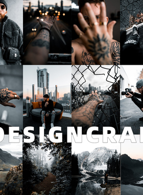 Lightroom预设CR博主灰暗黑色调橙红低饱和度人像LUT风景LR滤镜PS