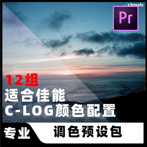 专用佳能C-LOG颜色配置LUTS专业调色滤镜预设PR/AE/PS/FCPX