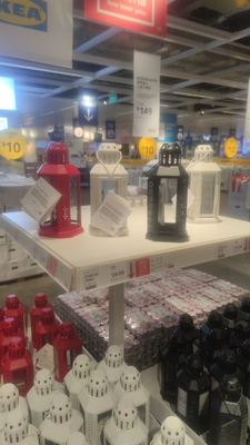 恩鲁姆 烛台灯，室内/户外，黑色，22 厘米