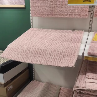 宜家兰斯泰德 短绒地毯 地垫淡粉红色 80x80 厘米包邮