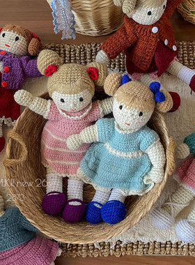 2026新款羊毛尼泊尔手工娃娃儿童穿衣辫子女孩玩偶宝宝针织娃娃潮