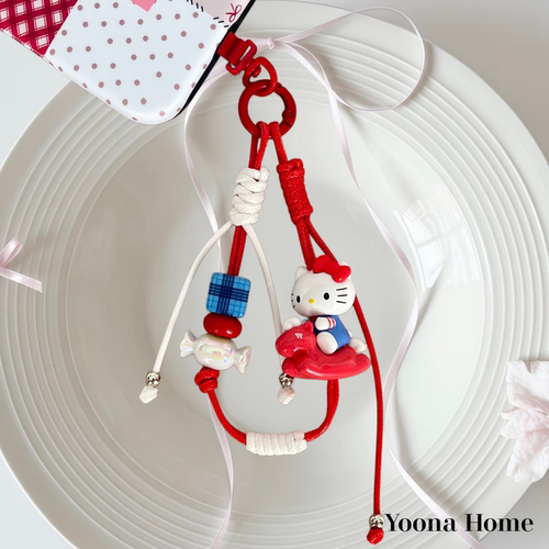 HelloKitty小马萌粒蜡绳手机链