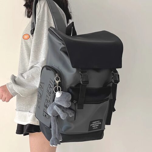 法国Mlcanl Kons书包男大学生初高中生防水潮牌旅游背包女双肩包