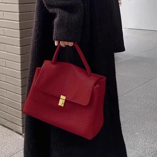 MK DA女包2025新款高级感红色新娘结婚手提包时尚通勤单肩斜挎包
