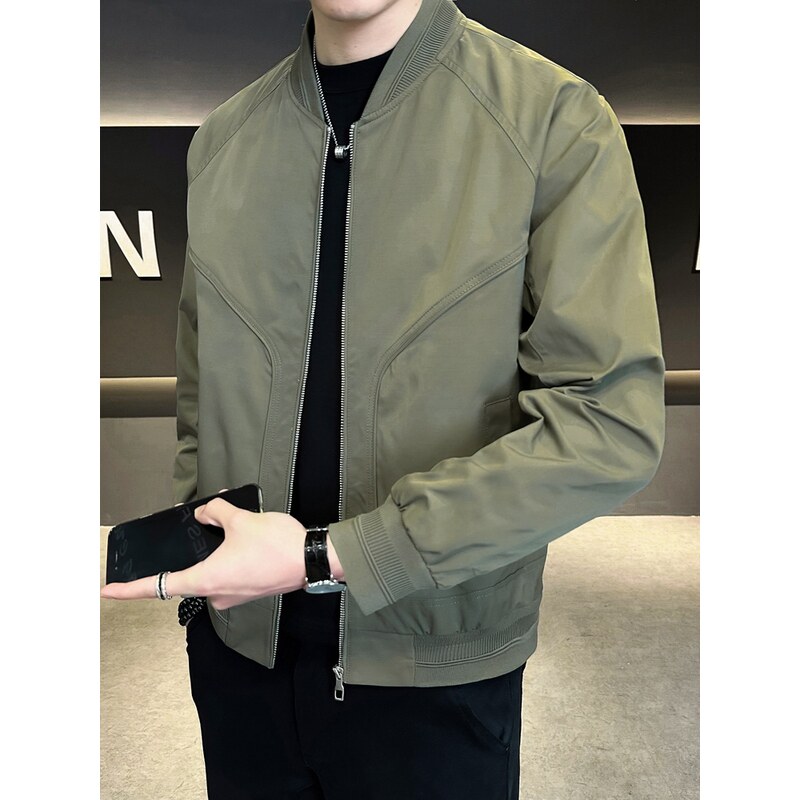 高档休闲棒球服外套男士春秋款2025新款爆款潮流秋季薄款夹克男款