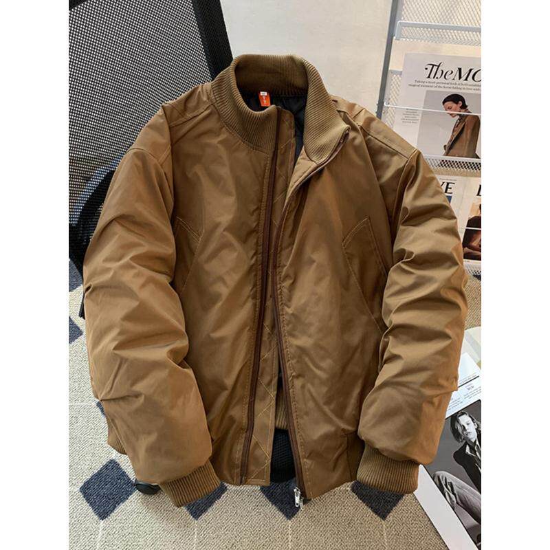 Mostarsea~复古飞行员夹克棉服男士美式短款棉衣秋冬宽松棉袄外套