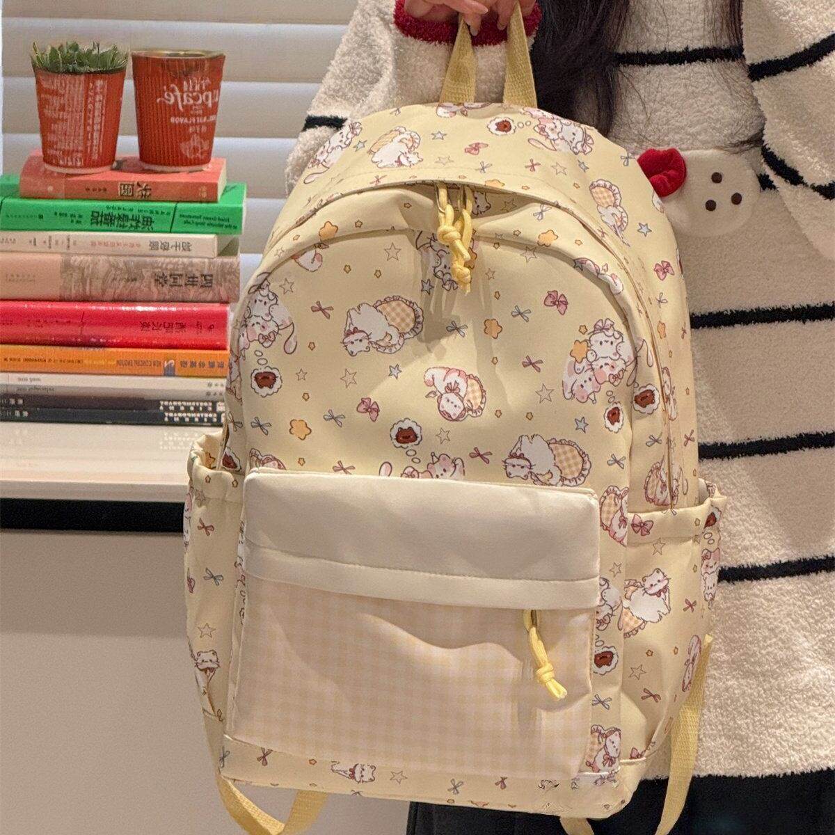 香港IT HKins可爱初高中生书包女2026新款卡通双肩包轻便旅行背包