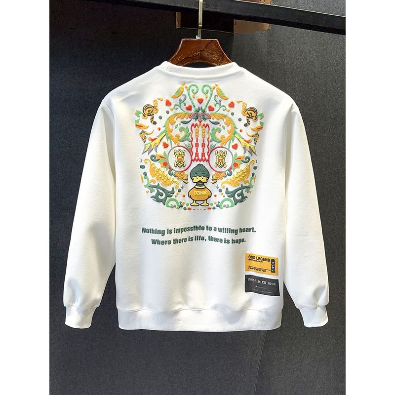 Home Daily~灿若繁星 颜值担当~印花套头卫衣男士秋季休闲上衣