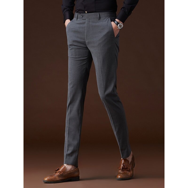 Mostarsea~高端质感 西裤男士修身商务正装直筒潮流职业西装裤子