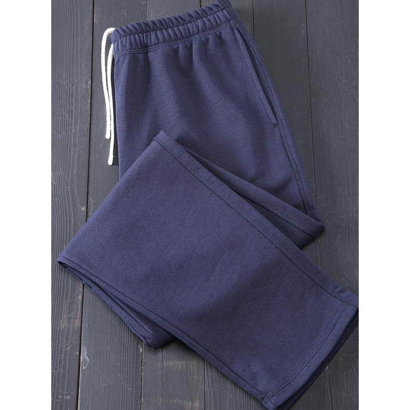 340g重磅毛圈双股双纱直筒卫裤男秋季纯棉柔软亲肤宽松纯色休闲裤