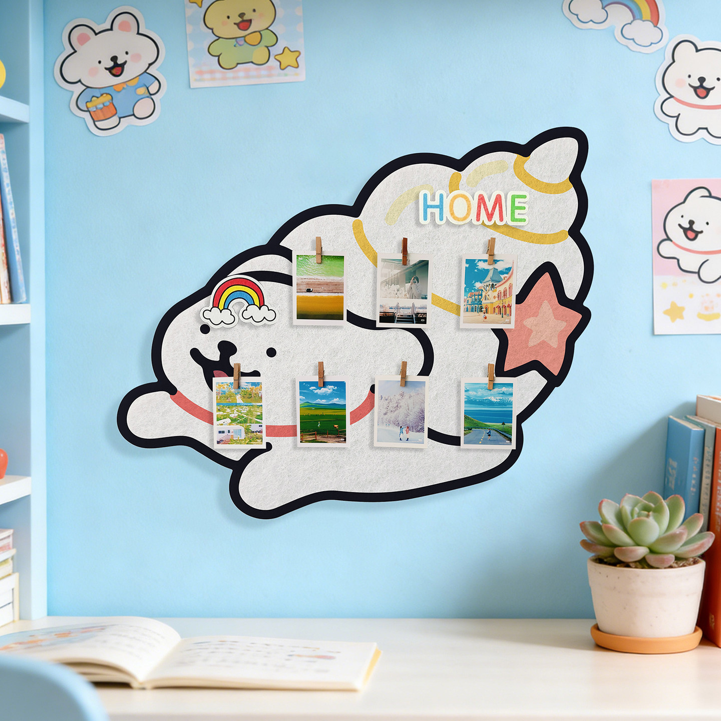 卡通毛毡板墙贴创意海螺卧室客厅照片背景板展示墙面装饰立体遮丑,文具电教/文化用品/商务用品,软木板/照片板/毛毡板,淘宝优惠券,粉丝福利购,淘宝优惠卷