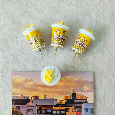 高颜值爆米花图钉毛毡墙贴幼儿园软木板照片墙树脂按钉可爱装饰