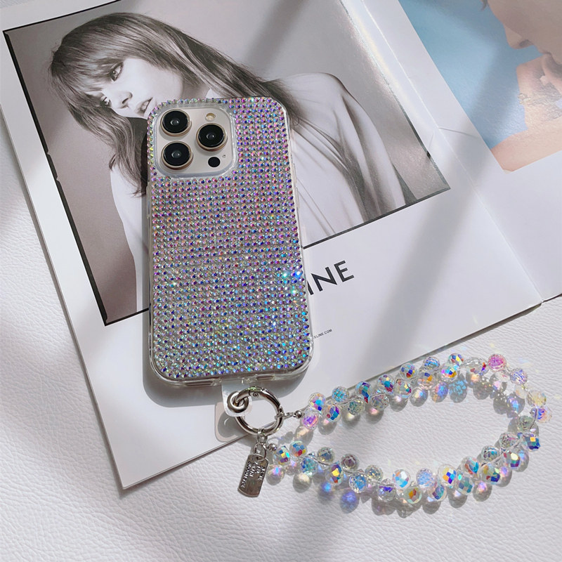 网红同款适用于iPhone17pro max苹果16手机壳15plus高级感奢华水钻欧美潮牌Air保护套13全包防摔12女14带挂绳