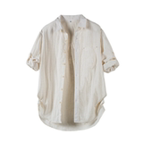 春季上新棉麻长袖衬衫外套MS40-P85，男装衬衫，电商D248