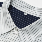 春季上新拼接条纹长袖衬衫外套MS38-90，男装衬衫，电商D248