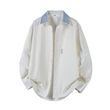 春季上新男士贴布长袖衬衫外套MS34-P90，男装衬衫，电商D248