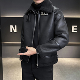 冬季男士皮毛一体外套加厚皮衣夹克D248-28260-P230，男装夹克，电商D248