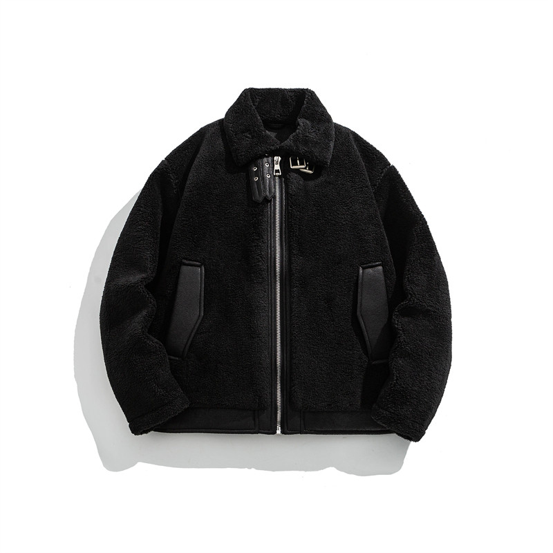 冬季男士颗粒绒皮毛一体外套D248-28679-P230，男装棉衣，电商D248