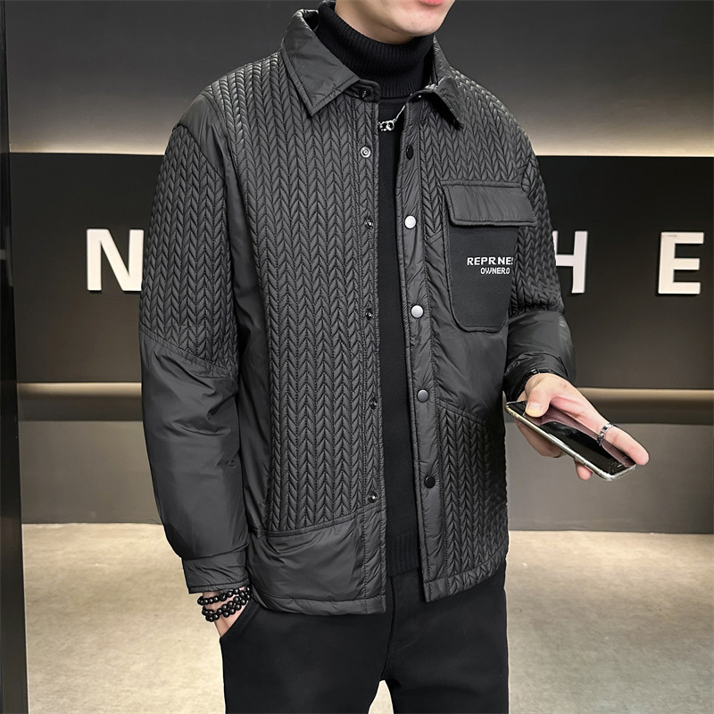 冬季男士轻薄款衬衫领羽绒服外套 D248-YR8286-P220图片