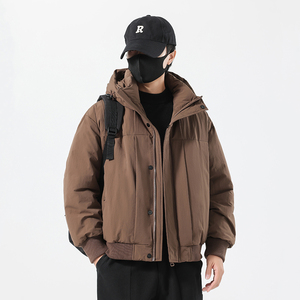 无影墙口罩风冬季男士连帽90白鸭绒羽绒服外套8010-P290图片