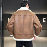 冬季男士皮毛一体加厚皮衣夹克外套D248-28501-P235，男装夹克，电商D248