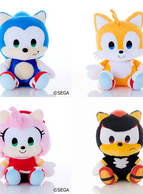 日版SEGA刺猬索尼克毛绒 小狐狸塔尔斯 艾咪 SONIC＆FRIENDS系列