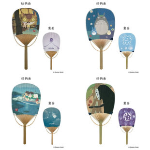 扇子 ensky吉卜力工作室 千与千寻 龙猫 竹扇 宫崎骏