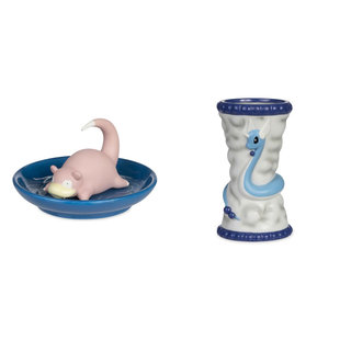 美版宝可梦中心家居装饰系列 呆呆兽陶瓷戒指盘 哈克龙陶瓷花瓶