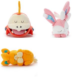 TOMY宝可梦睡眠系列柔软毛绒 呆火鳄 仙子伊布 布拨